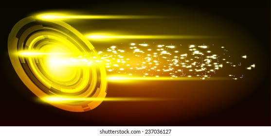 Dark yellow Light Abstract Technology background for computer graphic website internet.
