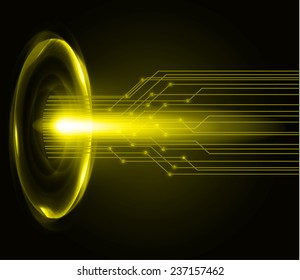 Dark yellow Light Abstract Technology background for computer graphic website internet.