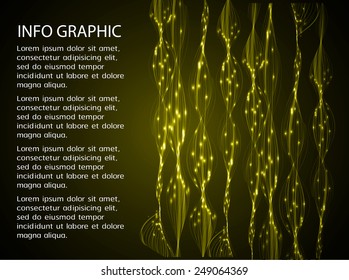 Dark yellow Light Abstract Technology background for computer graphic website internet. text box. Brochure. card. wave.