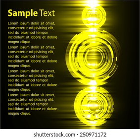 Dark yellow Light Abstract Technology background for computer graphic website internet. text box. Brochure. card. wave