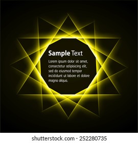 Dark yellow Light Abstract Technology background for computer graphic website internet. text box. Brochure. card. star