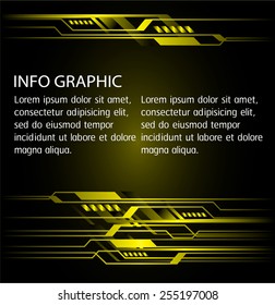 Dark yellow Light Abstract Technology background for computer graphic website internet. text box. Brochure. card.