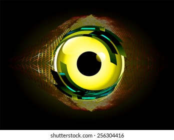 Dark yellow Light Abstract Technology background for computer graphic website internet. circuit. eye