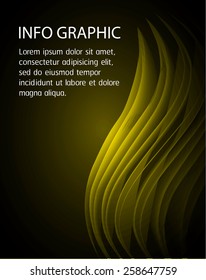 Dark yellow Light Abstract Technology background for computer graphic website internet. text box. Brochure. card. wave