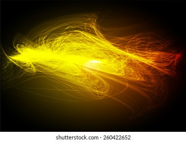 Dark yellow Light Abstract Technology background for computer graphic website internet and business. text box. Brochure. card. wave.