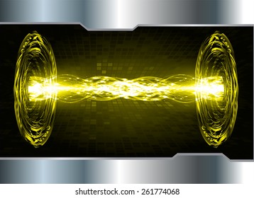 Dark yellow Light Abstract Technology background for computer graphic website business and internet, silver background.