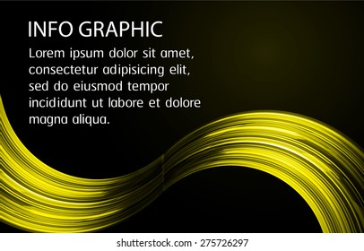 dark yellow Light Abstract Technology background computer graphic website internet and business. vector illustration. text box. Brochure. card. banner flyer magazine. Design label. wave