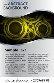 dark yellow Light Abstract Technology background computer graphic website internet and business. vector illustration. text box. Brochure. card. banner flyer magazine. Design label.