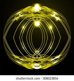 Dark yellow Light Abstract Technology background for computer graphic website internet and business. text box. Brochure. card. wave.