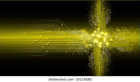 Dark yellow Light Abstract Technology background for computer graphic website internet business. circuit. vector illustration. infographics. motion move blur.neon.