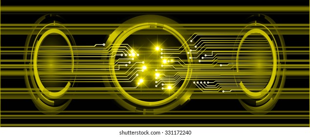 Dark yellow Light Abstract Technology background for computer graphic website internet business. circuit. vector illustration. infographics. motion move blur.neon.