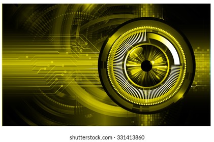 Dark yellow Light Abstract Technology background for computer graphic website internet business. circuit. vector illustration. infographics. motion move blur.neon. pixel. eye