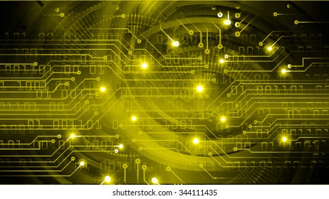 dark yellow Light Abstract Technology background for computer graphic website internet and business. circuit. illustration.digital.infographics. binary code. zero one