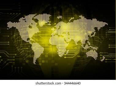 dark yellow Light Abstract Technology background for computer graphic website internet and business. 