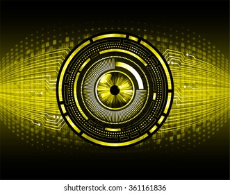 dark yellow Light Abstract Technology background for computer graphic website internet business. circuit. illustration. digital. infographics. binary code. www.Spark.zero one. eye scan virus