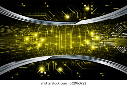 dark yellow Light Abstract Technology background for computer graphic website internet and business. circuit. illustration.digital.infographics. binary code. zero one. vector.