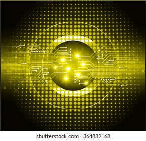 dark yellow Light Abstract Technology background for computer graphic website internet and business. circuit. illustration.digital.infographics. binary code. zero one. eye