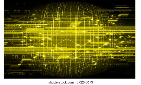 color amarillo oscuro de la tecnología abstracta de luz para Internet y los negocios del sitio web gráfico de la computadora. circuito. ilustración.digital.infographics. código binario. cero. vector de exploración visual
