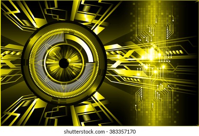 dark yellow Light Abstract Technology background for computer graphic website internet and business. circuit. illustration. digital. infographics. binary code. eye scan. www. online 