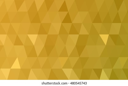 Dark yellow low poly background. Colorful illustration in abstract style with gradient. The best triangular design for your business.