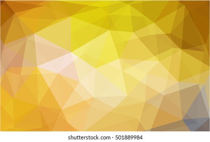 Dark yellow low poly template. A completely new color illustration in a vague style. The polygonal design can be used for your web site.