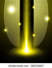 Dark yellow neon grow light Abstract Technology background for computer graphic website internet and business. circuit. illustration. infographics. ray. Stage. screen.