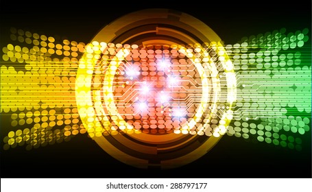 Dark yellow orange green color Light Abstract Technology background for computer graphic website internet. circuit. star. Spark. pixel. infographics.