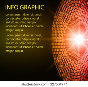 Dark yellow orange Light Abstract Technology background for computer graphic website internet. text box. Brochure. card. 
