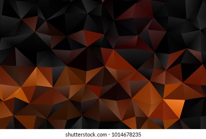 Dark Yellow, Orange vector abstract polygonal pattern. Shining colored illustration in a brand-new style. The textured pattern can be used for background.