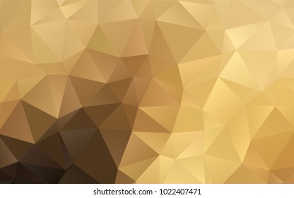 Dark Yellow, Orange vector abstract mosaic pattern. Creative geometric illustration in Origami style with gradient. The template can be used as a background for cell phones.