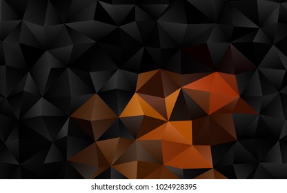 Dark Yellow, Orange vector abstract mosaic background. A completely new color illustration in a vague style. A new texture for your design.