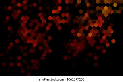 Dark Yellow, Orange vector abstract textured polygonal background. Brand-new blurry hexagonal design. Pattern can be used for background.