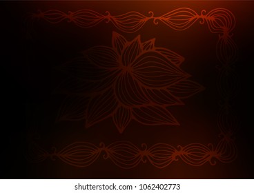 Dark Yellow, Orange vector abstract doodle background. Doodles on blurred abstract background with gradient. The template can be used as a background for cell phones.