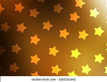 Dark Yellow, Orange vector abstract doodle pattern. Blurred decorative design in Indian style with Zen tangles. The completely new template can be used for your brand book.