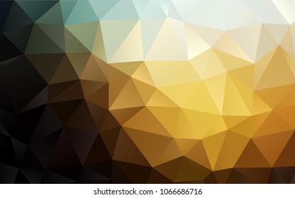 Dark Yellow, Orange vector abstract polygonal template. A sample with polygonal shapes. A completely new template for your business design.