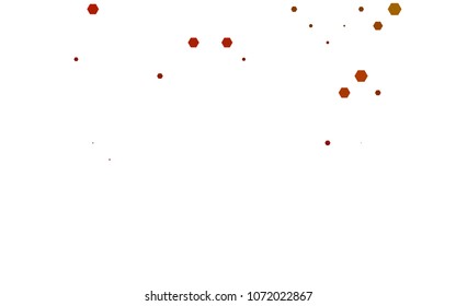 Dark Yellow, Orange vector abstract pattern hexagon polygonal background. Brand-new blurry hexagonal design. Pattern can be used for background.
