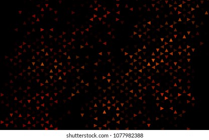 Dark Yellow, Orange vector abstract colorful background, which consist of triangles. Pattern with colored triangles on white background.