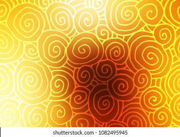 Dark Yellow, Orange vector abstract doodle pattern. Modern geometrical abstract illustration with doodles. A completely new design for your business.