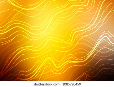 Dark Yellow, Orange vector abstract doodle pattern. Blurred decorative design in Indian style with Zen tangles. The best blurred design for your business.