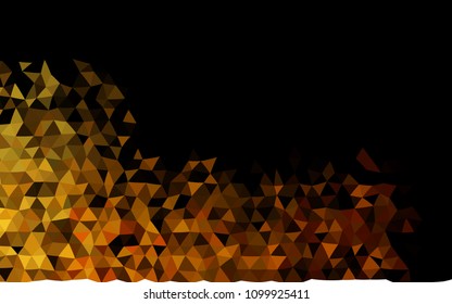 Dark Yellow, Orange vector abstract polygonal background. Creative geometric illustration in Origami style with gradient. A completely new design for your business.