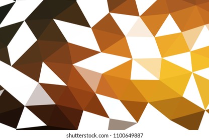 Dark Yellow, Orange vector abstract mosaic abstract mosaic. Colorful illustration in abstract style with gradient. The template can be used as a background for cell phones.