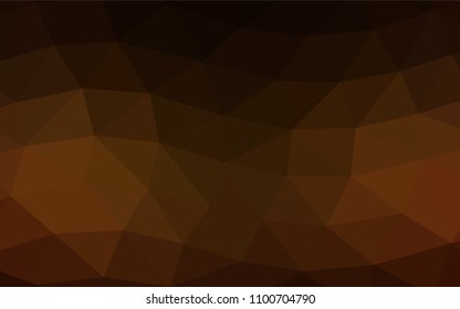 Dark Yellow, Orange vector abstract mosaic pattern. Triangular geometric sample with gradient.  A completely new design for your business.