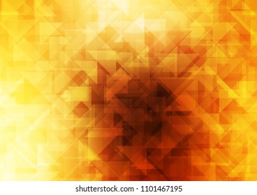 Dark Yellow, Orange vector abstract polygonal abstract polygonal. Shining illustration, which consist of triangles. Brand new design for your business.