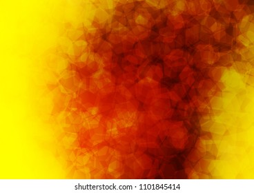 Dark Yellow, Orange vector abstract polygonal pattern. Creative geometric illustration in Origami style with gradient. Brand new design for your business.