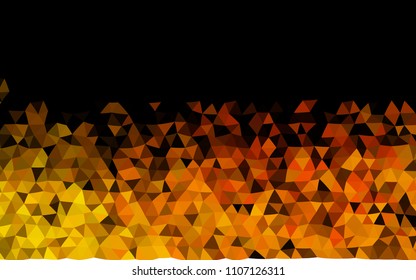 Dark Yellow, Orange vector abstract polygonal pattern. Modern geometrical abstract illustration with gradient. The polygonal design can be used for your web site.