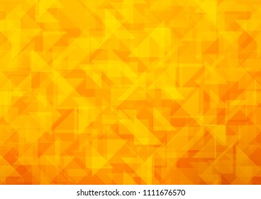 Dark Yellow, Orange vector abstract mosaic background. An elegant bright illustration with gradient. The textured pattern can be used for background.