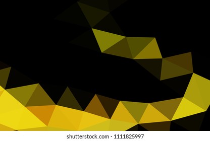 Dark Yellow, Orange vector abstract mosaic abstract mosaic. A sample with polygonal shapes. The template can be used as a background for cell phones.