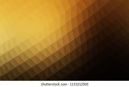 Dark Yellow, Orange vector abstract mosaic pattern. Modern geometrical abstract illustration with gradient. The elegant pattern can be used as part of a brand book.