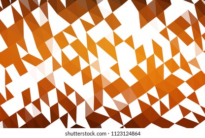 Dark Yellow, Orange vector abstract polygonal cover. A completely new color illustration in a vague style. Triangular pattern for your business design.