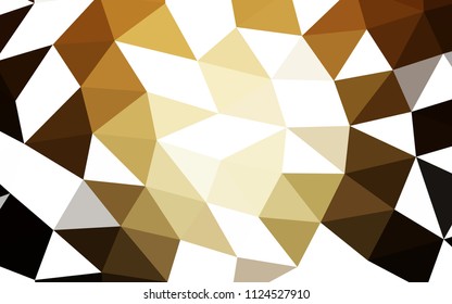 Dark Yellow, Orange vector abstract mosaic abstract mosaic. Shining illustration, which consist of triangles. The elegant pattern can be used as part of a brand book.